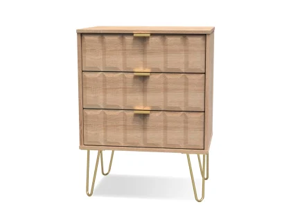 Welcome Cube 3 Drawer Midi Chest of Drawers (Assembled)