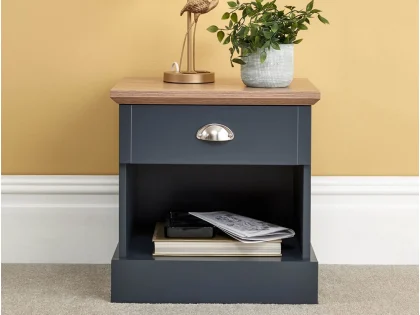 GFW Kendal Slate Blue and Oak 3 Piece Bedroom Furniture Set