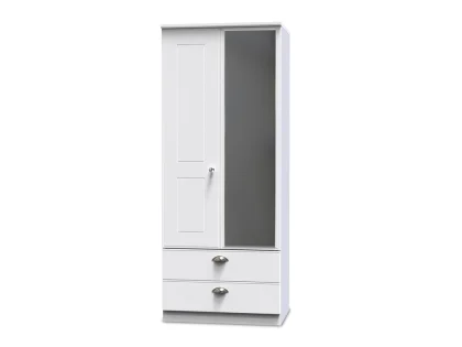 Welcome Victoria 2 Door 2 Drawer Mirrored Double Wardrobe (Assembled)