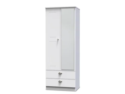 Welcome Victoria 2 Door 2 Drawer Tall Mirrored Double Wardrobe (Assembled)