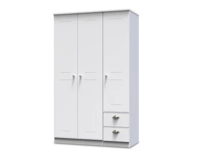 Welcome Victoria 3 Door 2 Small Drawer Triple Wardrobe (Assembled)