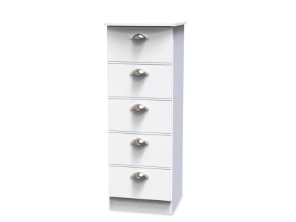 Welcome Victoria 5 Drawer Tall Narrow Chest of Drawers (Assembled)