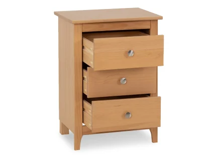 Seconique Oslo Antique Pine 3 Drawer Bedside Table