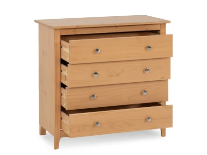 Seconique Oslo Antique Pine 4 Drawer Chest of Drawers
