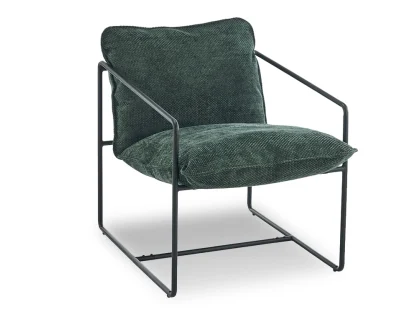 Seconique Tivoli Green Fabric Accent Chair