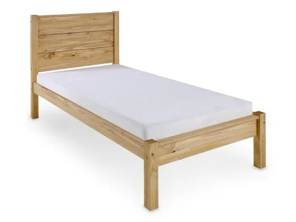 Seconique Barton 3ft Single Waxed Pine Wooden Bed Frame