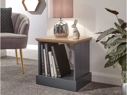 GFW Kendal Slate Blue and Oak 3 Piece Living Room Furniture Set