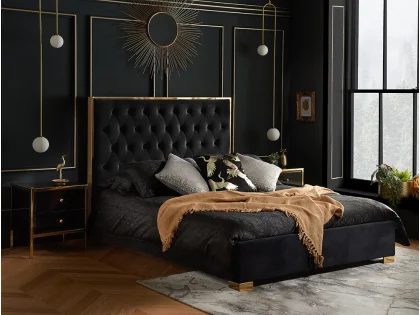Birlea Chelsea 5ft King Size Black Fabric Bed Frame
