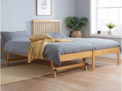 Birlea Buxton 3ft Single Honey Pine Wooden Guest Bed Frame