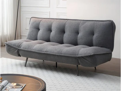 Limelight Remi Grey Boucle Fabric Sofa Bed