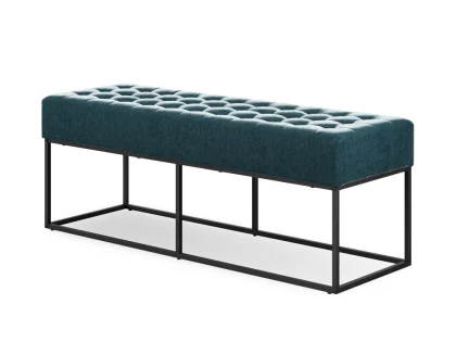 LPD Boden Yale Blue Fabric Bench