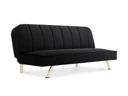 LPD Burlington Black Velvet Sofa Bed