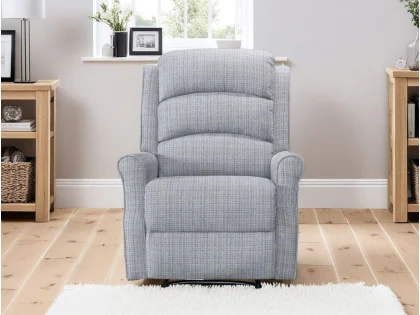 Kyoto Baxter Grey Chenile Fabric Recliner Chair