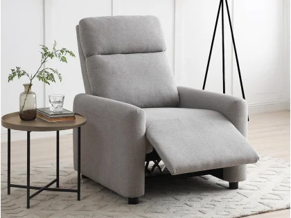 Kyoto Toby Grey Fabric Recliner Chair