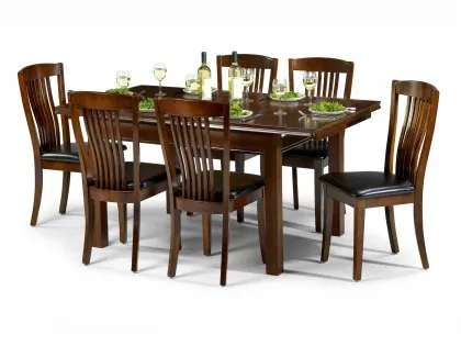 Julian Bowen Canterbury Set of 2 Mahogany Wooden Dining Chairs