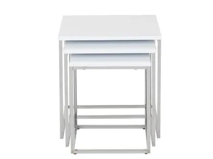 Seconique Charisma White High Gloss Nest of Tables