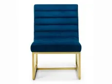 Julian Bowen Julian Bowen Bellagio Blue Velvet Fabric Accent Chair