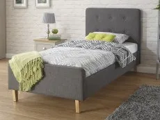 GFW GFW Ashbourne 3ft Single Grey Fabric Bed Frame