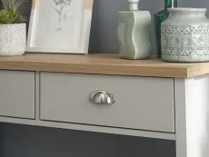 GFW Lancaster Grey and Oak 2 Drawer Console Table