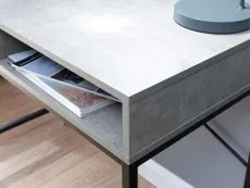 GFW GFW Telford Concrete Effect and Black 1 Drawer Computer Desk