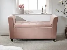 GFW GFW Genoa Pink Fabric Ottoman Window Seat