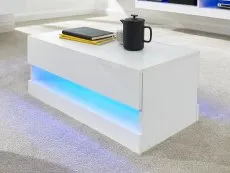 GFW GFW Galicia White Coffee Table with LED Lighting