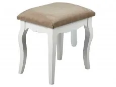 LPD LPD Brittany Grey and White Fabric Dressing Table Stool (Assembled)