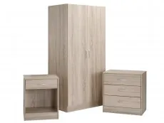 LPD LPD Delta Oak 3 Piece Bedroom Furniture Package