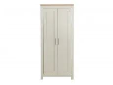 Birlea Furniture & Beds Birlea Highgate Cream and Oak Effect 2 Door Wardrobe