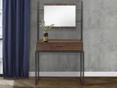 Birlea Furniture & Beds Birlea Houston Walnut Effect Dressing Table & Mirror