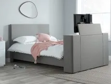 Birlea Furniture & Beds Birlea Plaza 5ft King Size Grey Fabric TV Bed Frame