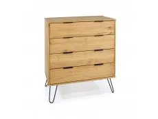 Core Products Core Augusta Waxed Pine 4 Drawer Chest of Drawers