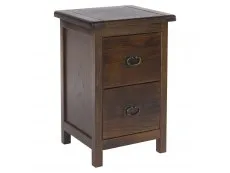 Core Products Core Boston Dark Antique Pine 2 Drawer Petite Bedside Table