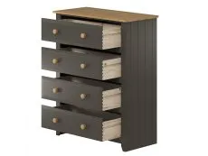 Core Products Core Capri Carbon and Waxed Pine 4 Drawer Chest of Drawers