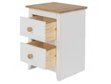 Core Products Core Capri White 2 Drawer Petite Bedside Table