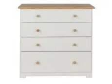 Core Colorado White and Oak 4 Drawer Chest of Drawers