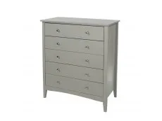 Core Products Core Como Light Grey 5 Drawer Chest of Drawers
