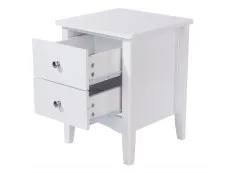 Core Products Core Como White 2 Petite Drawer Bedside Table