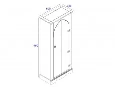 Core Products Core Corona Grey and Pine Vestry Cupboard