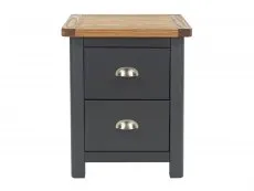 Core Products Core Dunkeld Midnight Blue and Oak 2 Drawer Bedside Table