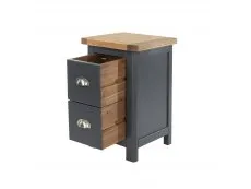 Core Products Core Dunkeld Midnight Blue and Oak 2 Drawer Petite Bedside Table