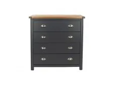 Core Products Core Dunkeld Midnight Blue and Oak 4 Drawer Chest of Drawers