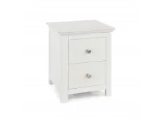 Core Products Core Nairn White with Bonded Glass 2 Drawer Bedside Table