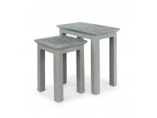 Core Products Core Perth Grey Painted with Grey Stone Inset Nest of 2 Tables