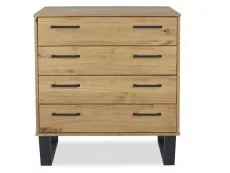 Core Products Core Texas Waxed Pine 4 Drawer Wooden Chest of Drawers