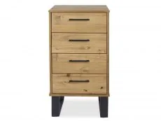 Core Products Core Texas Waxed Pine Narrow 4 Drawer Wooden Chest of Drawers