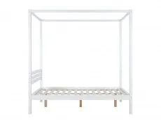Birlea Furniture & Beds Birlea Mercia 5ft King Size White 4 Poster Wooden Bed Frame