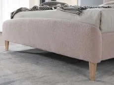 Birlea Furniture & Beds Birlea Otley 4ft6 Double Pink Boucle Fabric Bed Frame