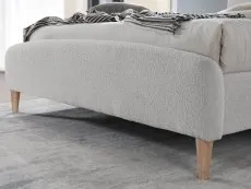 Birlea Furniture & Beds Birlea Otley 5ft King Size Grey Upholstered Boucle Fabric Bed Frame