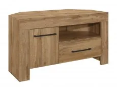 Birlea Compton Oak 1 Door 1 Drawer Corner TV Cabinet
